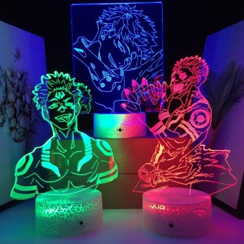 Jujutsu Kaisen Series Anime Figure Light 3D LED Lamp for Birthday Gift Bedroom Decoration Night Light Acrylic Manga Table Lamp