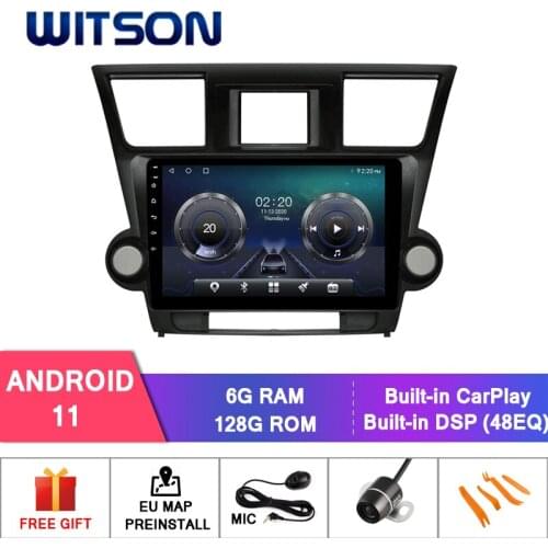 WITSON Android 10.0 CAR DVD SYSTEM for TOYOTA HIGHLANDER 2011-2015 car dvd player link/DAB/OBD/TPMS/DVR/Wifi/3G/4G support