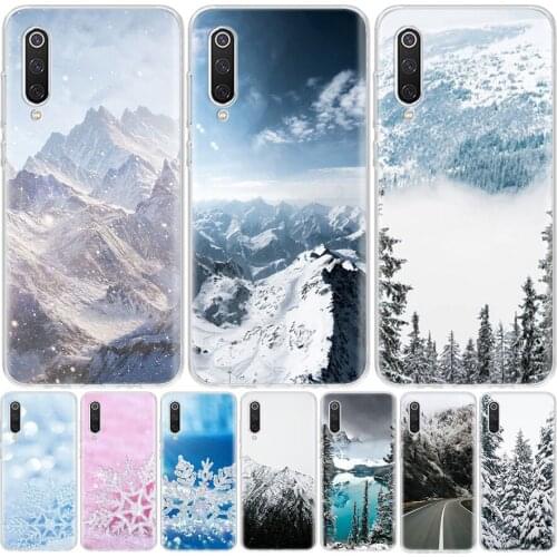 White Mountain Pine Tree Forest Mountain Peak Mist Phone Case For Xiaomi Redmi Note 10 9S 9C 9 8T 8 7 6 Pro 5A 5 9A 8A 7A 6A S2
