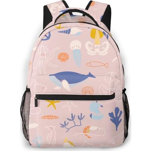 Women Backpack Kids School Bag for Teenage Girls Underwater Animal Female Laptop Notebook Bagpack Travel Back Pack 2021