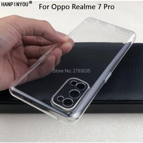 For Oppo Realme 7 Realme7 Pro 6.4" Glossy Snap Phone Case Crystal Invisible Hard PC Full Cover Clear Camera Protect Back Shell