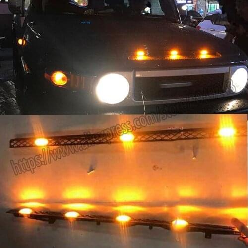 For Toyota FJ Cruiser 2007-2014 Car Styling LED Front Grille Light Grill Lamp