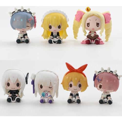 7 Style/Set 4-5cm Re:Life In A Different World From Zero Rem Anime Figure Action Figure Toy Girls Decoration Action Figure