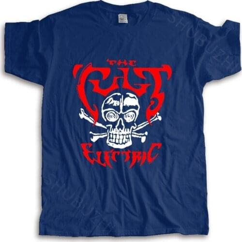 Cotton Tshirt mens summer Tops "ELECTRIC BY THE HARD ROCK BAND THE CULT" DTG PRINTED TEE suit hat pink summer teeshirt