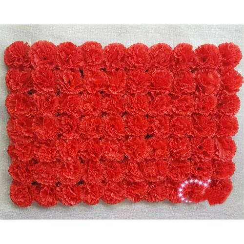 Hot sale 1PC Red silk Artificial carnations DIY Wedding party Flower Stage Background Lawn Pillar Road Leading Decorative Flower