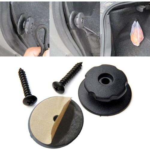 Hardware Hook Mounting Point Set For Car Rear Cargo Trunk Storage Organizer 2PCS