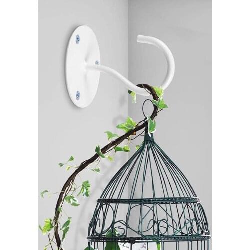 Wrought Iron Ceiling Hook Multipurpose Wall Mounted Hook for Hanging Lantern Planter Wind Chime