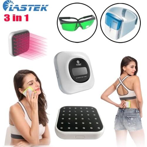 LASTEK 36 Laser Probes Pain Relief Pad Wound Healing Mastitis Therapy Device + 808nm Laser Goggles + Sleep Aid Massage Wristband