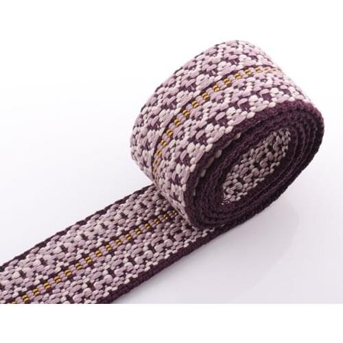 Webbing Ribbon Belt Strap 38mm Fabric webbing ribbon Collar strap Purple Handbag ribbon Strap Nylon Stripe Ribbon Tote Strap