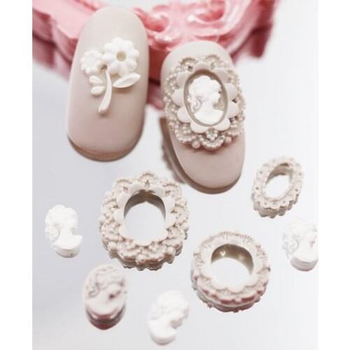 Hot reusable acrylic Silicone nail art mold template Girly head/flower/shell/relief nail art Maker soft mold Nail art tool