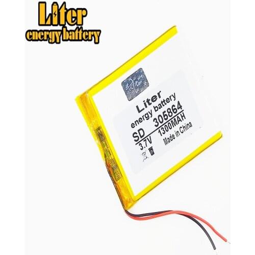 305864 3.7V 1300MAH Lithium Polymer LiPo Rechargeable Battery cells power For MP3 MP4 MP5 GPS Vedio Game E-Book 306065