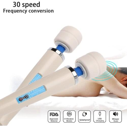 30 Speeds Magic Wand Massager,Big Magic Wand Massage Stick AV Vibrators Sexy Clit Vibrator Sex Toys Hitachi Motor