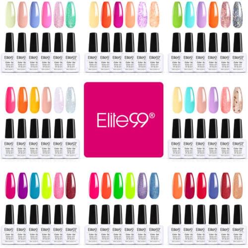 Elite99 6pcs/set Nail Gel Set Summer Color Series 10ml Gel Polish Semi Permanent Hybrid Varnish Nail Art Paint Enamel Lacquer