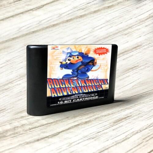 Rocket Knight Adventures - EUR Label Flashkit MD Electroless Gold PCB Card for Sega Genesis Megadrive Video Game Console