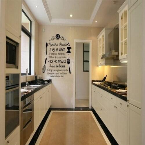 Our Home Decor Vinyl Kitchen Recipe Carving Wall Decal Art Wallpaper Poster Original Fashion Simple Decorative Painting