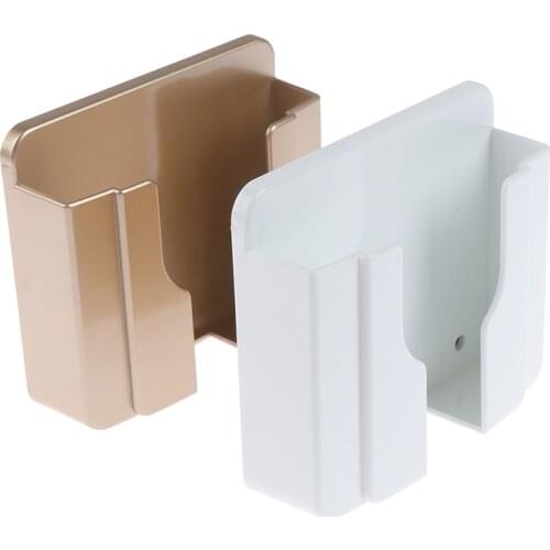 Wall Mounted Organizer Storage Box Remote Control Mounted Mobile Phone Plug Wall Holder Charging Multifunction Holder Stand