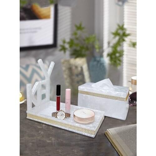 Nordic Key Holder Letter Rack Resin Rhinestone Tray Decorative Ornaments Storage Box Home Rhinestone Minimalist Desktop Jewelr