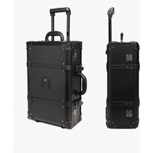 New Retro Design High Grade 20/24 Inches Strong And Sturdy Trolley Boarding Suitcase Travel Waterproof Rolling Luggage Box