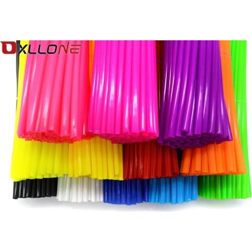 72pcMotorcycle Dirt Bike Wheel Rim Spoke Skins Covers Wrap Tubes Decor Protector Kit Motorcycle protection Car styling