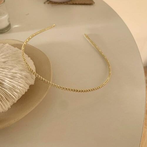 Metal Material Metallic Headband Serial Hairband Woman Alloy Head Bezel Hair Hoop Hair Accessories Gold Colors Fashion Hair Hoop