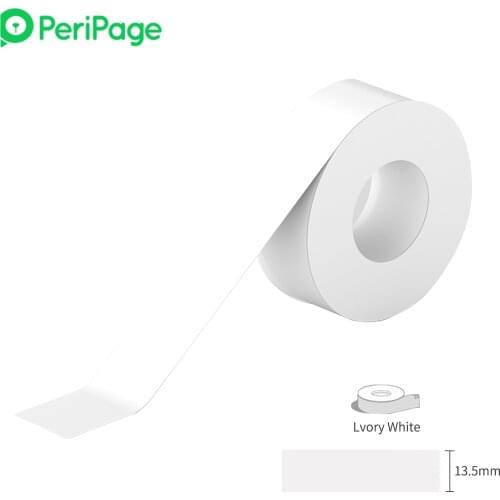 PeriPage 1 Roll White Label Paper Sticky Tape Adhesive Thermal Label Printer Paper Name Price Barcode Waterproof Oil-proof