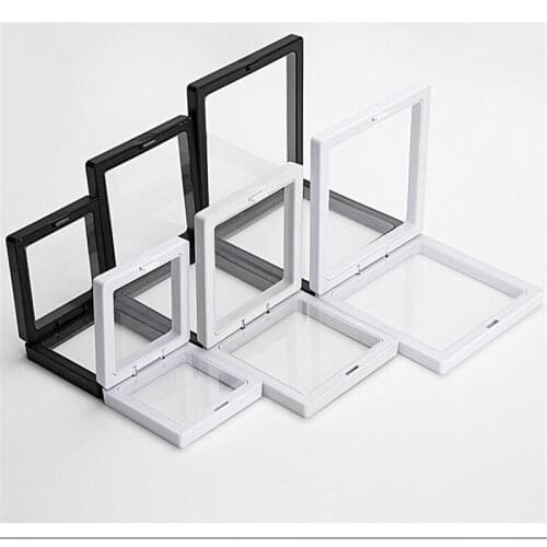Transparent Jewelry Display Stand Float Displays Case Storage Holder Suspension Ring Pendant Necklace Bracelet Packaging Shelf