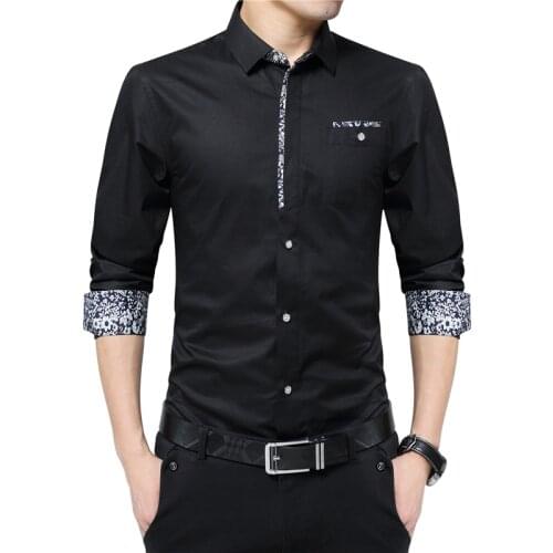 Plus Size 5XL 2021 New Luxury Brand Men Shirts Non-ironing Long Sleeve Shirt Turn Down Collar Slim Shirt Mens Designer Clothes