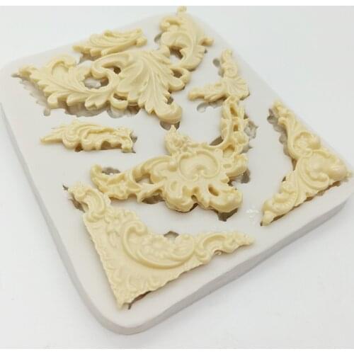 Minsunbak Customized Fondant Cake Silicone Mold European Embossed Chocolate Gumpaste Mould