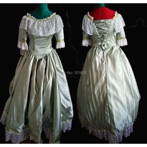 Tailored!Eras Vintage Costumes Court Duchess Civil war Theatre 18th Belle Marie Antoinette DRESS Victorian dresses sw-010