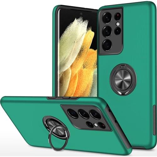 Shockproof TPU Bumper Ring Stand PC Cover for Samsung Galaxy Note 20 S20 FE S21 Ultra Plus S21ultra S21plus S20FE Case Shell