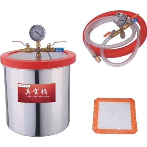 Stainless Steel 2 Gallon 8L Vacuum Degassing Chamber For Epoxy Resin drying equipment