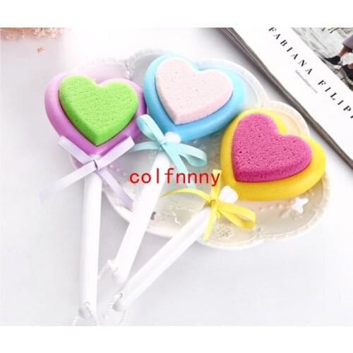 100pcs/lot Foot Bath Random Color Love shape Foot Hard Dead Skin Remover Pedicure Buffer Block Grinding Foot Tools