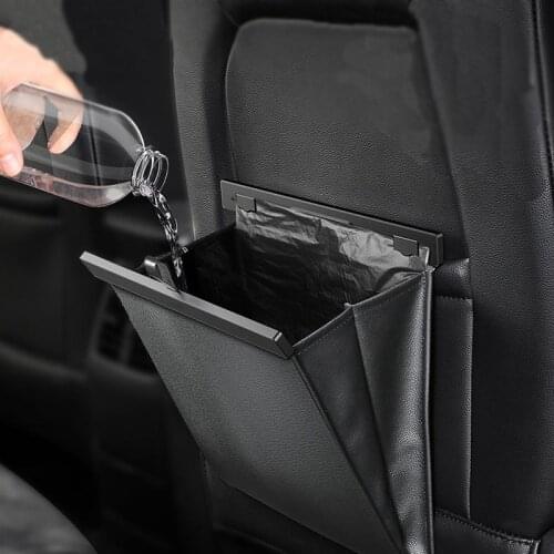 Hight Quality Car Trash Can Garbage Bag for Auto Back Seat Dustbin Waste Rubbish Basket Organizer Storage Bag Car Accessories