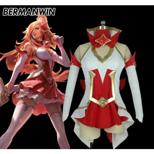 BERMANWIN High Quality LOL Star Guardian Miss Fortune Costume The Bounty Hunter Halloween Cosplay Costume Full Set