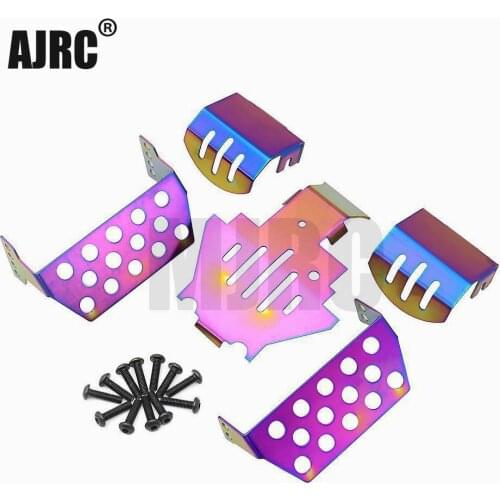 AJRC 5-piece stainless steel chassis armored protection skid plate Traxxas TRX-4 TRX4 Defender RC car protection board 2020 NEW