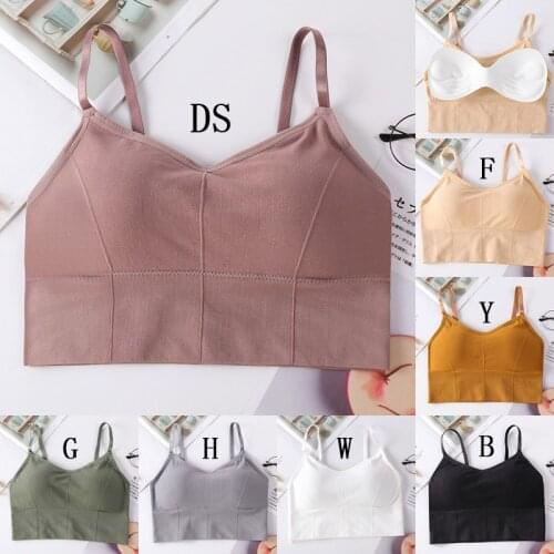 Women Seamless Short Camisole With Chest Pad Wrapped Chest Ladies Bottoming Tube Top