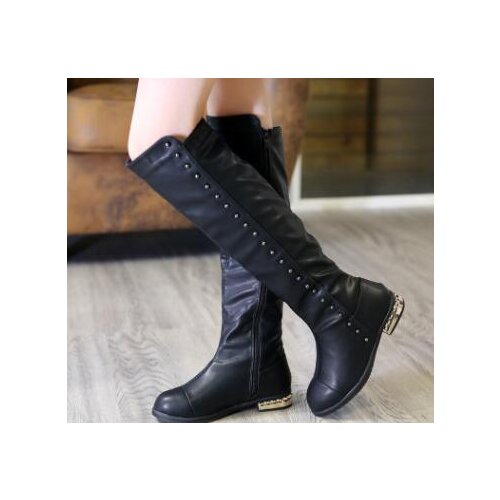 New Winter Girls PU Leather Snow Boots Kids Children Wing Shoes Warm Plush Boots Genuine Rabbit Fur Toddlers Footwear 27-37
