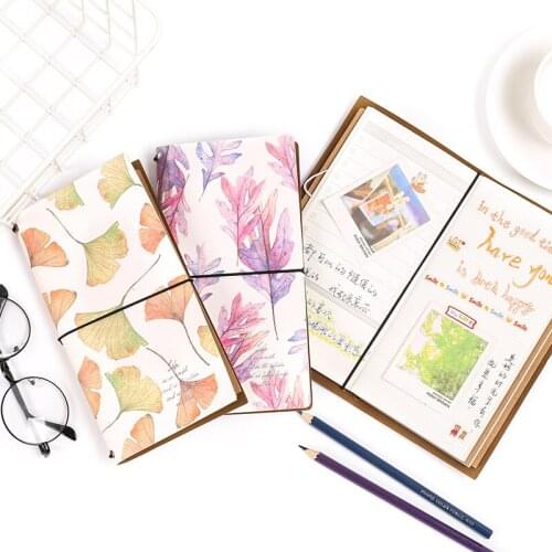 1pcs Simple Bandage Tourism Handbook Portable Travel Notepad Exquisite Paper Multi-function Schedule Program