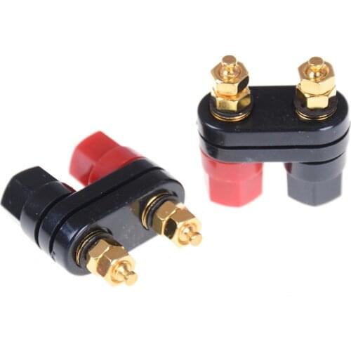 1 x Double Gold-plated Terminal For 4 Mm Banana Plug Power Amplifier Speakers
