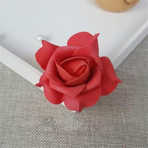 10PCS PE Chicken mouth Foam Rose Flower Heads Wedding Bouquet Party Home Decorative Car DIY Valentines day Fake Flower Decor