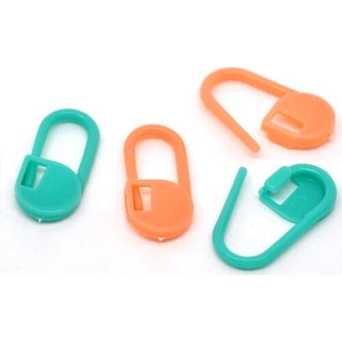 40/100 Pcs Locking Stitch Markers Colorful Plastic Knitting Stitch Holders At Random Crochet Needle Clip Hook Tool 20*10mm