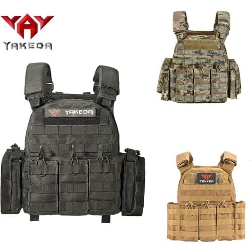 YAKEDA Detachable Combat Camouflage Amphibious Tactical Vest MOLLE Outdoor Military/Police Airsoft Hunting Protective Vest