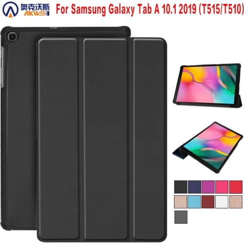Case for Samsung Galaxy Tab a 10.1 2019 Pencil Case for SM -T510 T515 Slim PU Leather Cover Magnetic Closure Capa