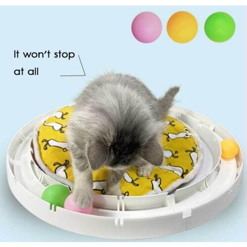 Funny Pet Toys Cat Crazy Ball Disc One Levels Pet Cat Toy Tower Tracks Disc Cat Intelligence Amusement Toy