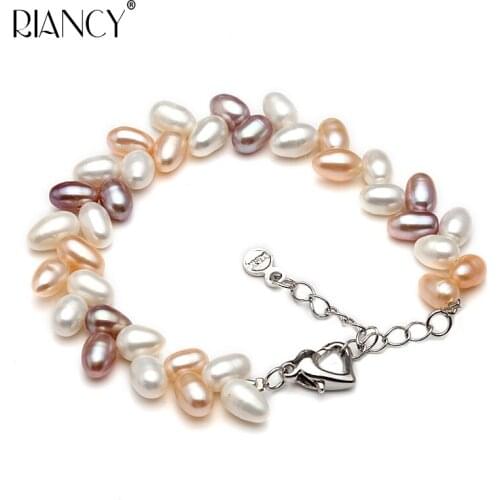 Hot sale Fashion multicolor pearls bracelets for women natural freshwater pearl 7-8MM
