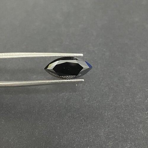 GRA Certificate Black Color Marquise Cut 6*12mm Synthetic Moissanite Loose Jewelry Earring Gemstone in Low Price