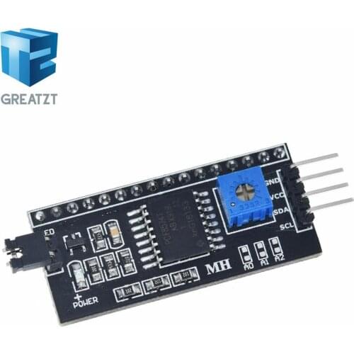 GREATZT IIC I2C TWI SPI Serial Interface Board Port For Arduino 1602 2004 LCD LCD1602 Adapter Plate LCD Adapter Converter Modul