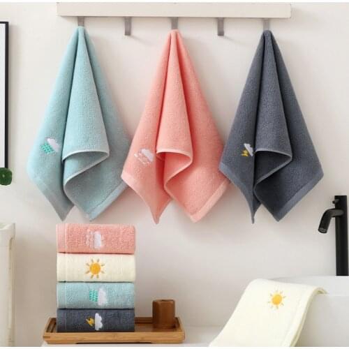 Weather Embroidery Cotton Bathroom Towel Set Hotel Embroidery Face Towel for kids adult Towel Hand Gift Travel Sports Towels