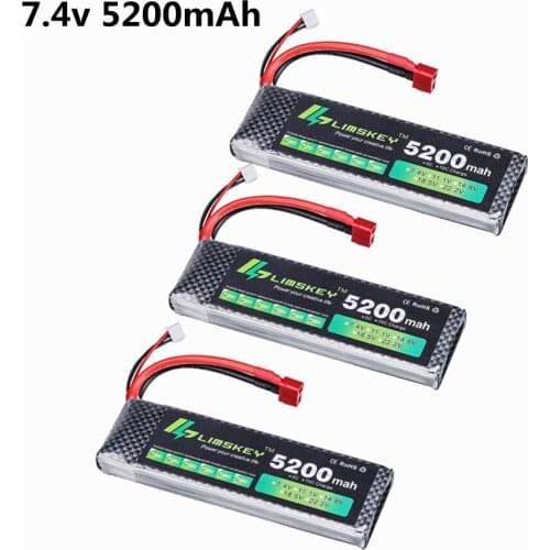 2s 7.4V 5200mAh Lipo Battery For RC Car Boat Quadcopter Remote Control Toys Parts Upgrade 4200mah 7.4v Lithium battery