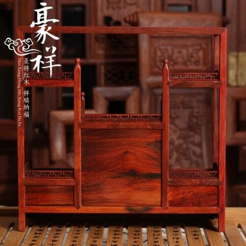 Red wood miniature furniture mahogany cabinet mahogany tea Rosewood jade ornaments factory wholesale base
